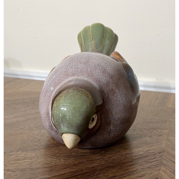 Chubby Sparrow Ceramic Pottery Bird Multicolored Bird Lovers Modern Farmhouse - Picture 2 of 11